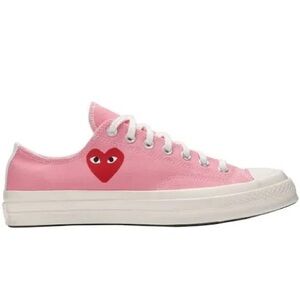 Comme des Garcons Pink Heart Sneakers
